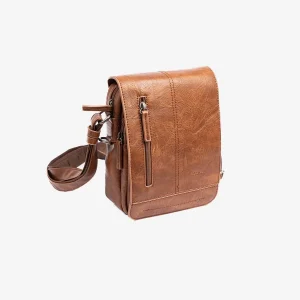 Bolso Bandolera Clásica para Hombre Matties color Cuero
