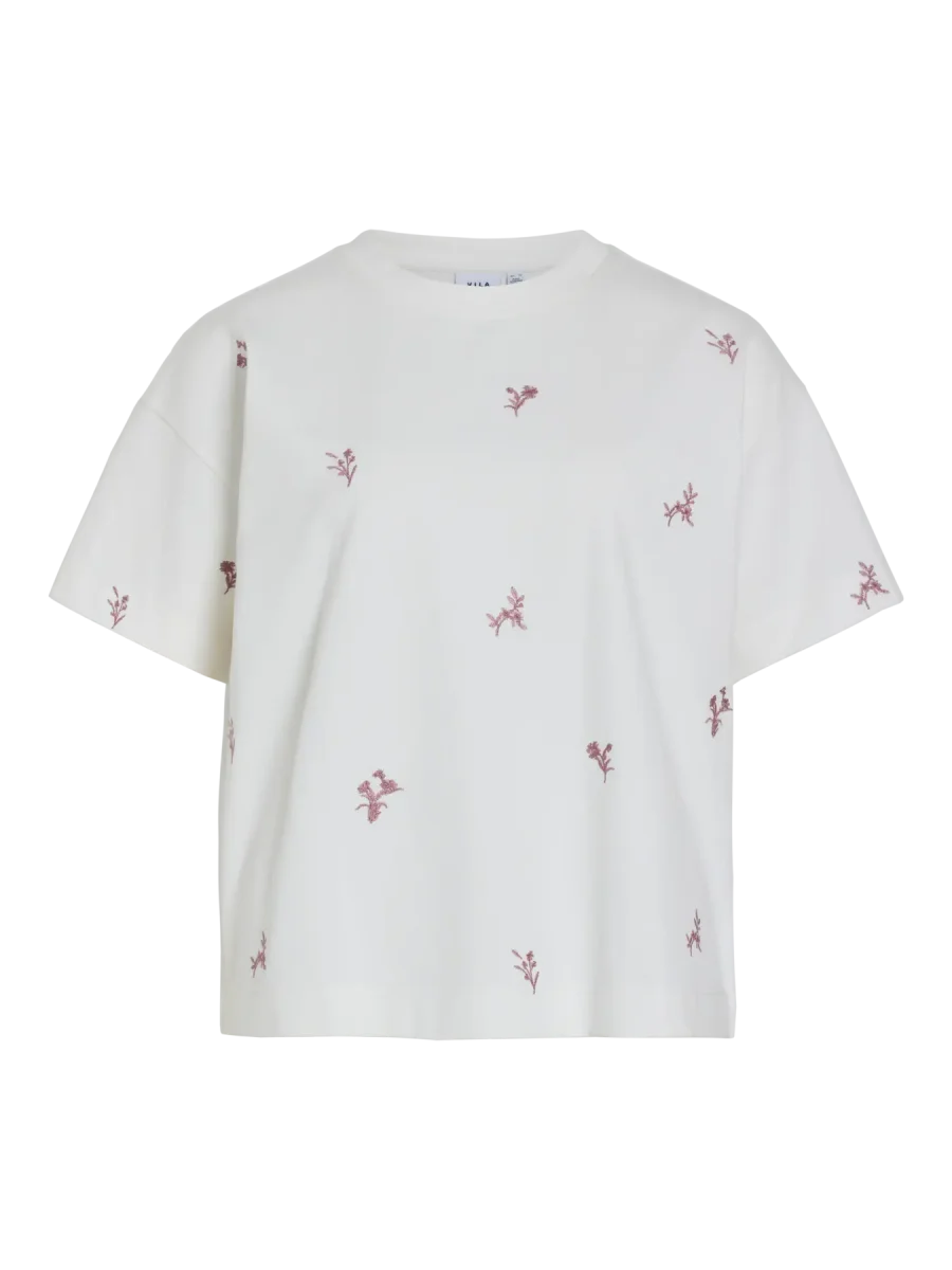 Camiseta Monie floral bordada