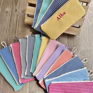 Estuche Vichy Cuadros Pequeños