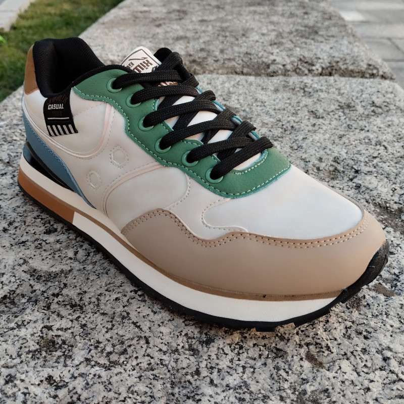 Zapatilla deportiva estilo casual beige Jomix-nu0891-25 - Imagen 6