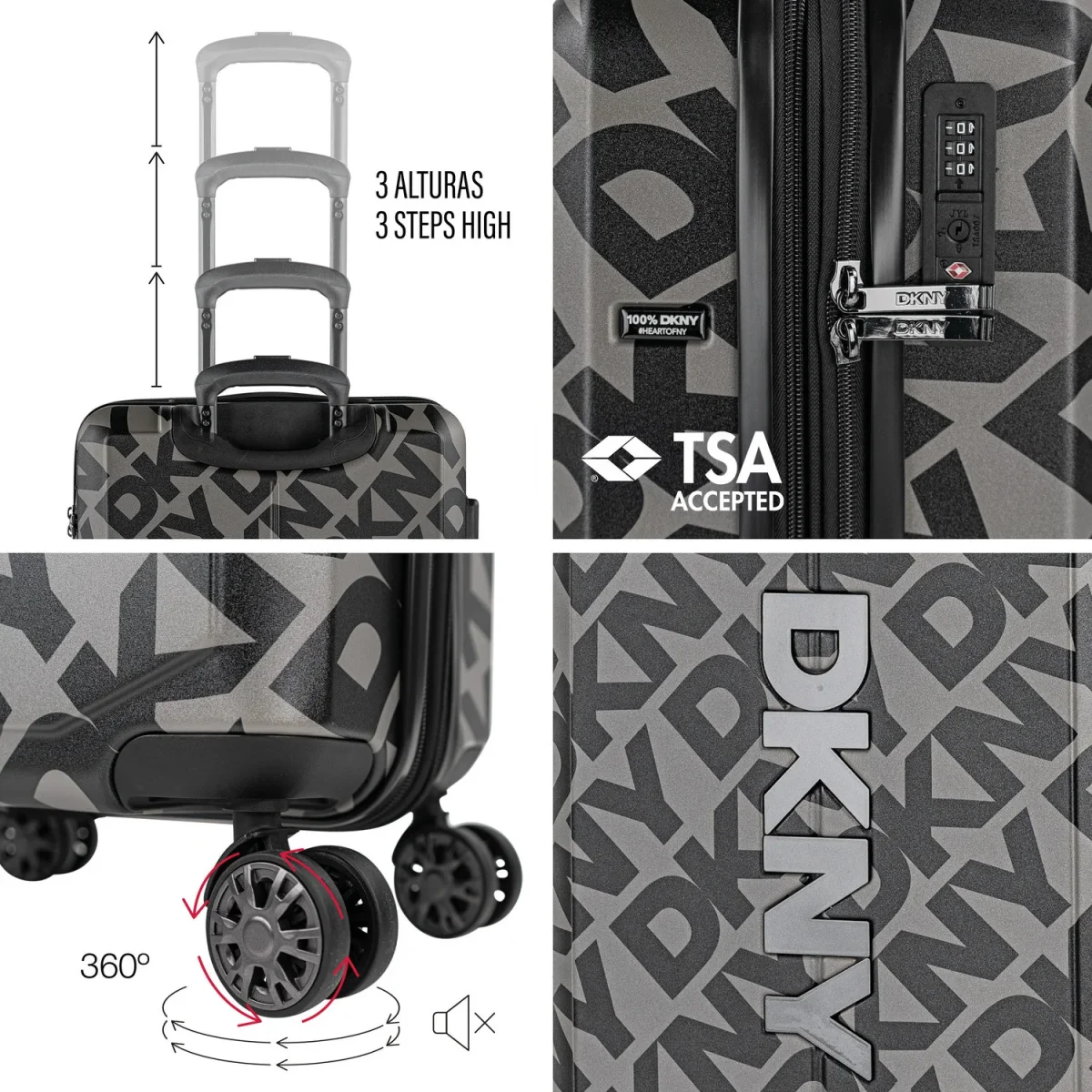 Juego de 3 Maletas Cabina, Mediana y Grande DKNY - 3100 Step & Repeat - Imagen 4