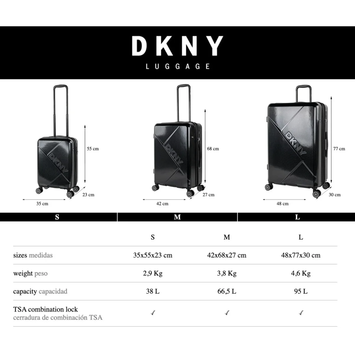 Maleta Cabina DKNY - 4506 Your Call (55 x 35 x 23 cm) - Imagen 7
