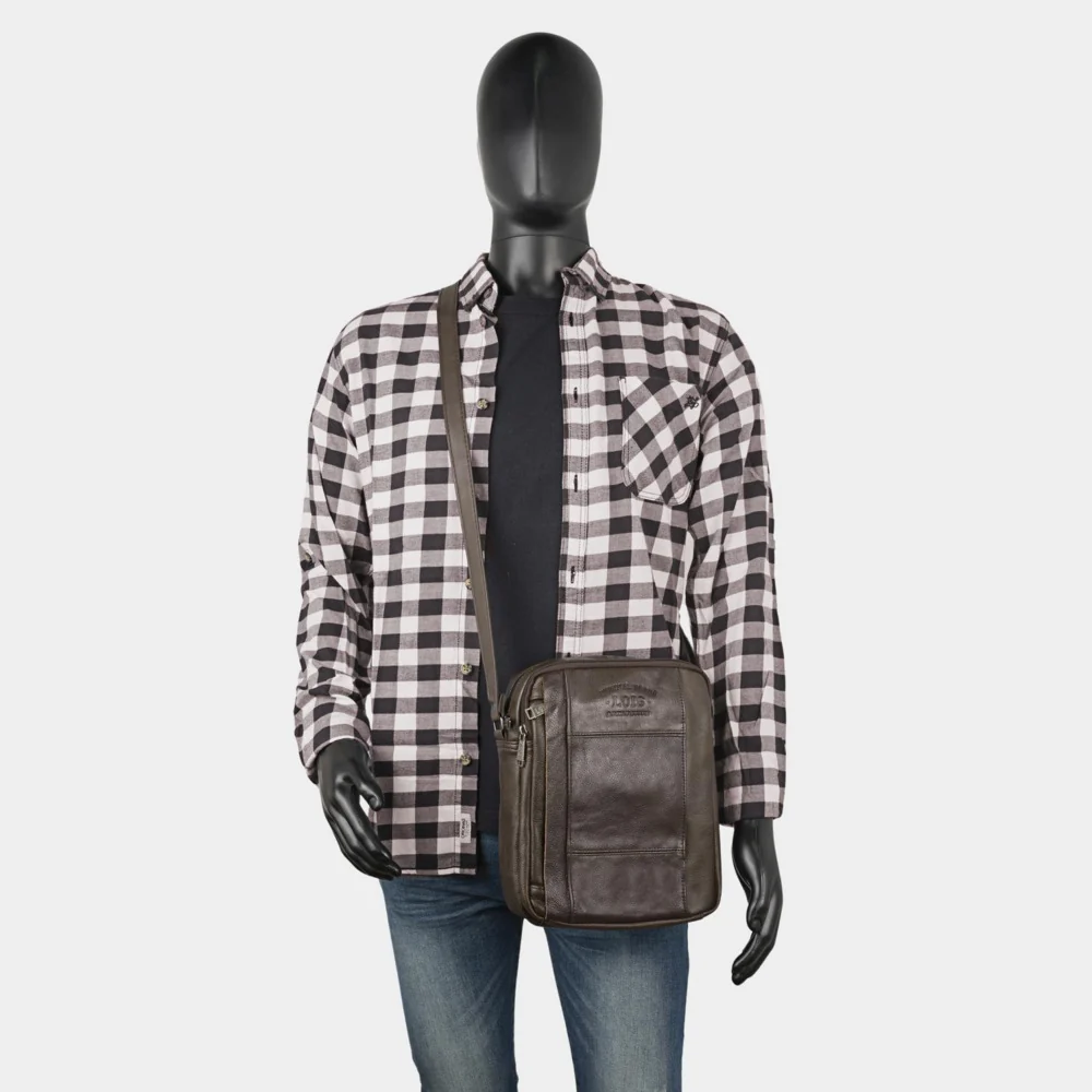Bandolera Hombre Piel porta tablet (26x20 cm) Lois Steens - Imagen 6