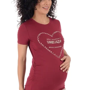 Playera de Embarazada MAMA MIA Maternity con Estampado Brilloso al Frente