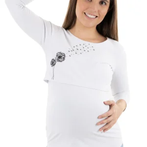 Playera de Lactancia con Corte al Frente