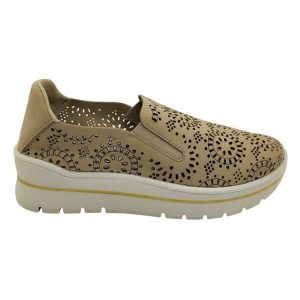 Mocasín con elásticos y cuña recta de 3 cm muy ligeros
