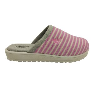 Zapatilla casa chinela de rizo con cuña plana Plumaflex 80018