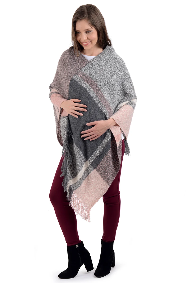 Poncho de Maternidad MAMA MIA Maternity Con Patrón Asimétrico - Imagen 7