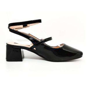 Bailarina de charol con talón al descubierto y tacón 6 cm Vera Blum 51322
