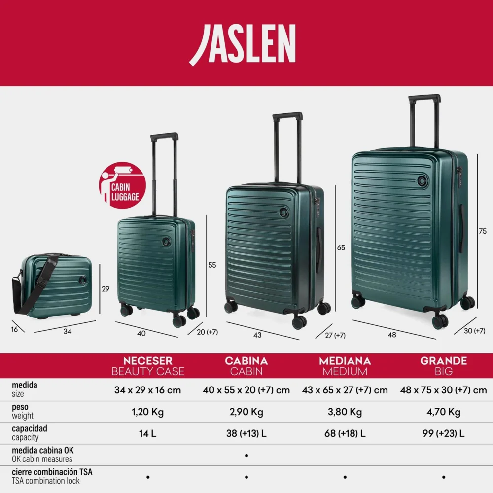 Maleta Cabina Expandible Jaslen Padua - Imagen 6