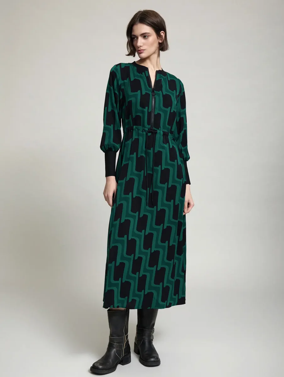Vestido Midi Estampado Sylvie