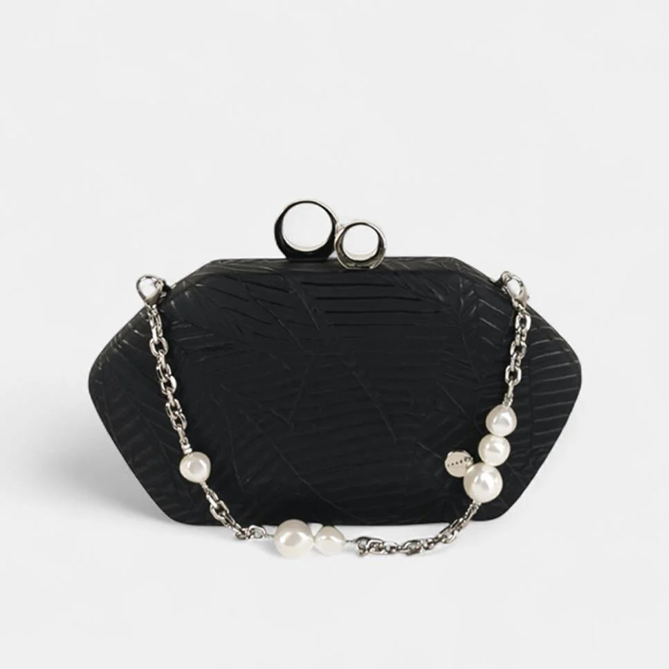 Bolso de Fiesta tipo Clutch Volum Dione Negro - Imagen 2