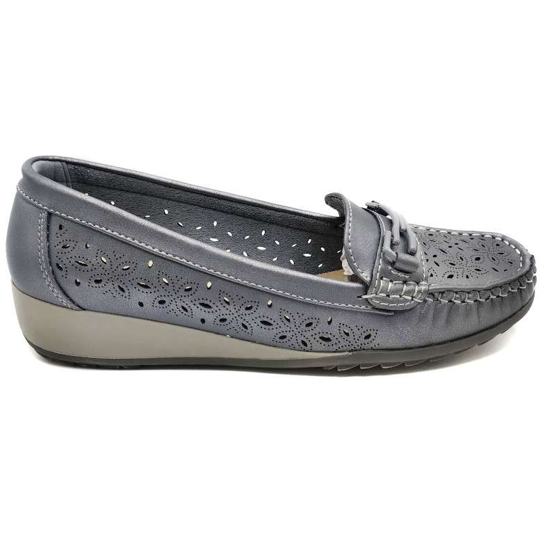 Zapato mocasín ancho especial con cuña de 3cm Yameiji dr1260 - Imagen 2