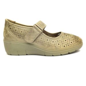 Manoletina ancho especial con pulsera y cuña 4cm Yameiji zsf163